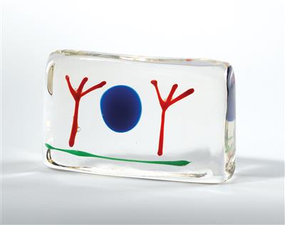 A glass block, Riccardo Licata*, c. 1985, - Design
