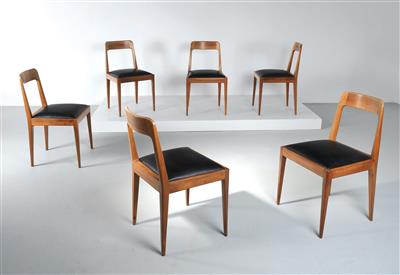 A set of six chairs, Model No. A 7, designed by Carl Auböck, Vienna 1950, - Design