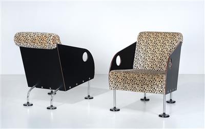 Two KHM armchairs, designed by Gert M. Mayr-Keber, Vienna, in 1988, - Design