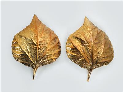 Two Leaf appliques, designed by Tommaso Barbi, Italy, c. 1970, - Design