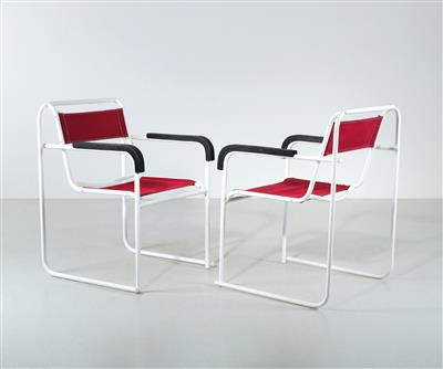 Two RP7 stacking chairs, designed by Bruno Pollack in 1931/32, - Design