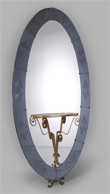 An oval mirror from the 1950s, - Design