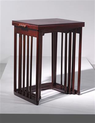 A set of four nesting tables, Model No. 986, Josef Hoffmann, 1906,  - Design