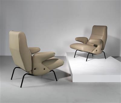 Two Delfino lounge chairs, designed by Erberto Carboni in 1954, - Design