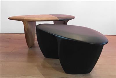 Two sofa tables from the ‘Pebble Coffee Table’ model series, designed by Gal Gaon in 2017, - Design