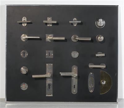 Mustertafel des BauhausBeschlägeprogramms, Entwurf Walter Gropius, - Design