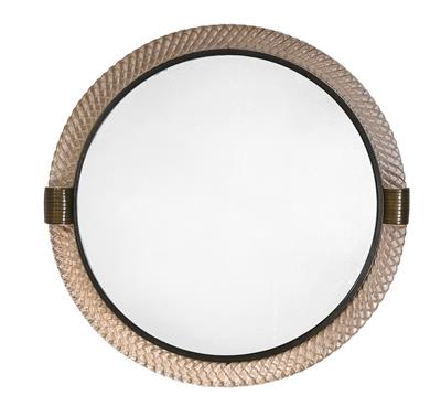 A round wall mirror, designed c. 1940, manufactured by Venini & C. Murano, - Design