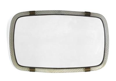 A rare, large wall mirror mod. no. 20, designed c. 1940, manufactured by Venini & C. Murano, - Design