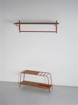 A standing rack and hat shelf, designed by Arch. Fritz Vogell, - Design