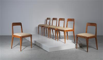 Satz von sechs Stühlen Mod. A7, Entwurf Carl Auböck - Design