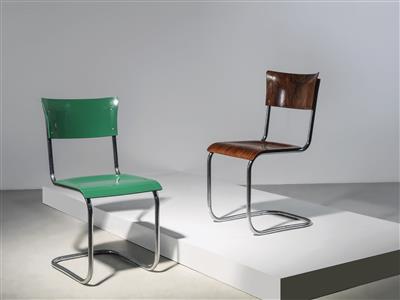 Two cantilever chairs mod. no. B 43, designed by Mart Stam - Design