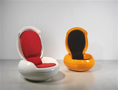 Two garden egg lounge chairs - “Ei des Kolumbus”, designed by Peter Ghyczy - Design