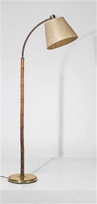 A “Boden-Überall” Standard Lamp Mod. 2073 bamboo and brass, J. T. Kalmar, - Design