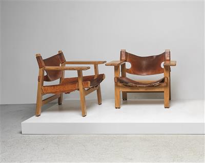 Two “Spanish Chairs” Mod. No. 2226, designed by Børge Mogensen, - Design