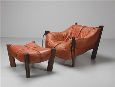 A Lounge Chair Mod. No. MP-211 with Footstool, designed by Percival Lafer - Design