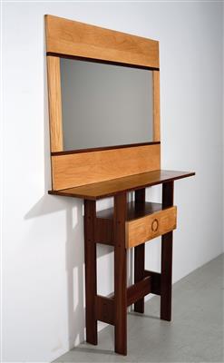 Konsole mit Spiegel, Entwurf Ettore Sottsass - Design