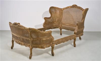 A magnificent bed in the style of Louis XV, Vienna, c. 1922/1925, manufactured by Friedrich Otto Schmidt, - Design