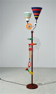 A unique Modern Times floor lamp, designed and manufactured by Johann Rumpf - Design