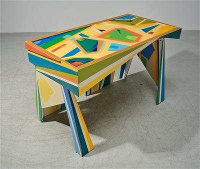 A unique Kunterbunt table, designed and manufactured by Johann Rumpf - Design