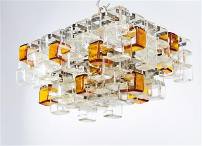 A Large Cube-Shaped Ceiling Lamp, designed by Carlo Nason - Design