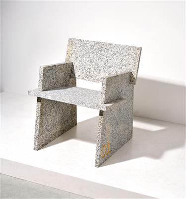 A Unique Armchair Mod. Slab Chair 01, designed and manufactured by Klemens Schillinger* - Design