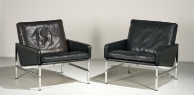 Two lounge armchairs mod. FK 6720, designed by Jørgen Kastholm & Preben Fabricius - Design