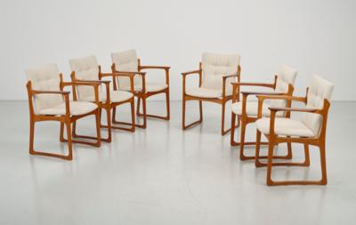 A set of six armchairs from the 1960s / 1970s for Vamdrup Stolefabrik, Denmark - Design