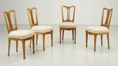 Satz von vier Stühlen der 1980er für Friedrich Otto Schmidt, Wien, - Design