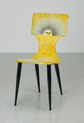 A ‘Sole’ / ‘Sun’ chair, designed by Piero Fornasetti, manufactured by Fornasetti, - Design