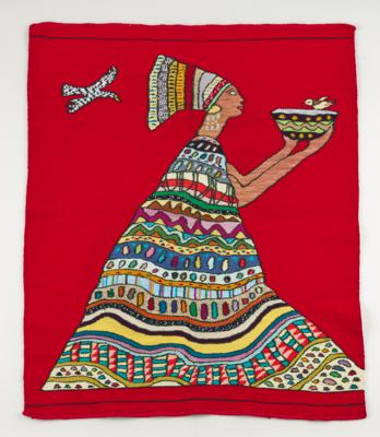 Unikat Teppich "Queen Nefertiti", Entwurf und Ausführung Nawaaz Saldulker, - Design