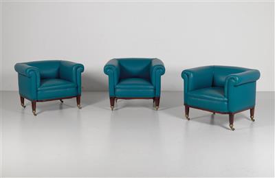 An ensemble of four armchairs designed by Adolf Loos, - Design First