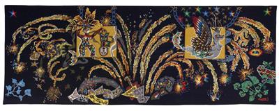 A large “Jeu d’Artifice” tapestry, designed by Jean Lurçat, - Design First