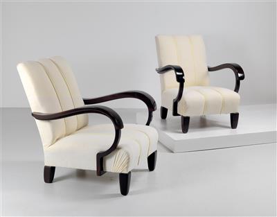 A pair of armchairs, designed by Otto Prutscher - Design First