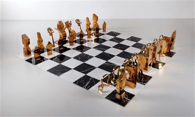 A giant “Double Gambit” chess set, - Design First