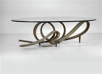 Ein bedeutender "Nastro" ("Ribbon") Couchtisch, Entwurf Giacomo Manzù - Design First