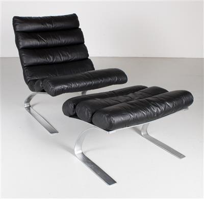 Lounge Sessel mit Ottomane Modell Sinus, - Design im Sommer