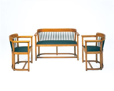 Sitzgarnitur: Sitzbank und zwei Fauteuils Mod. 1145, Entwurf Wilhelm Schmidt - Design