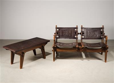 Sitzgruppe: Sofa und Couchtisch, Entwurf Angel Pazmino - Design