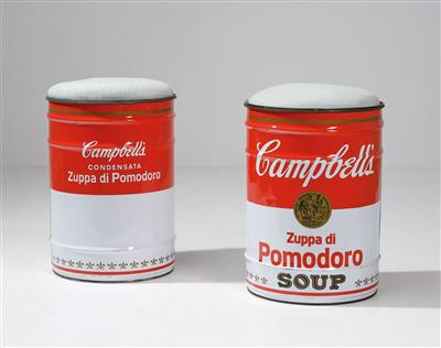Zwei "Omaggio a Warhol"Hocker, Entwurf und Ausführung Studio Simon - Design