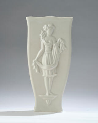 Große Vase mit reliefierter Frauenbüste, Entwurf Vally Wieselthier, - Design