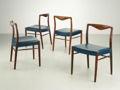 Satz von vier Stühlen, Entwurf Kai Lyngfeldt-Larsen - Design