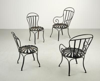 A set of 4 park chairs, designed by Francois A. Carré, Paris - Design