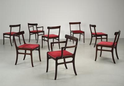 A set of six chairs and two armchairs mod. ‘Rungstedlund’, designed by Ole Wanscher - Design