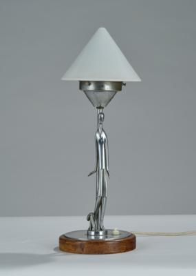 A table lamp with a dog, manufactured by Werkstätten Hagenauer, - Design