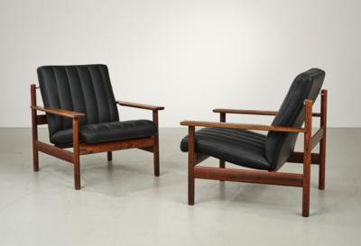 Two lounge chairs mod. 1001, designed by Sven Ivar Dysthe, - Design