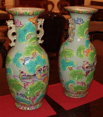 1 Paar Vasen, - Möbel, Teppiche und Dekorative Kunst