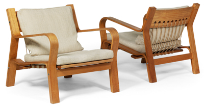 Paar Armsessel Mod. 671, - Furniture, carpets