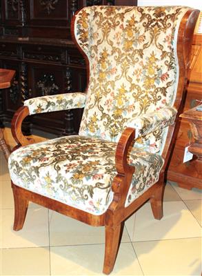 Fauteuil im Biedermeierstil um 1920, - Nábytek, koberce