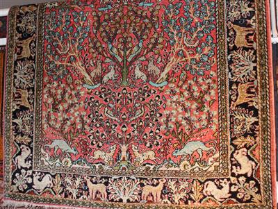Ghom Seide ca. 157 x 106 cm, - Furniture, carpets