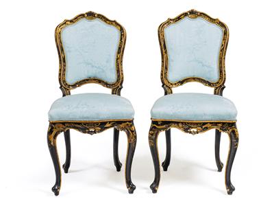 Paar venezianische Sessel, - Möbel, Teppiche und dekorative Kunst